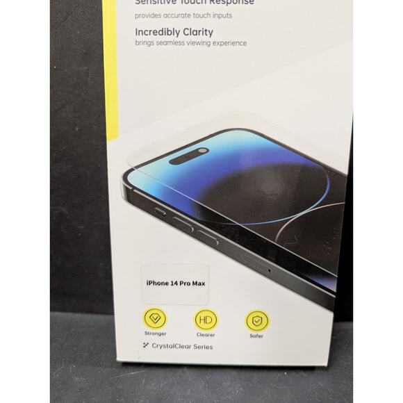 DUMOSONG tempered glass screen protector IPhone 14 Pro Max - Picture 2 of 3